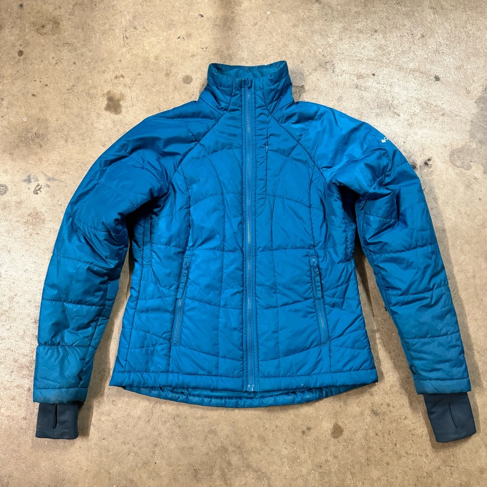 Columbia Interchange Puffer Jacket Size S Light Blue Teal